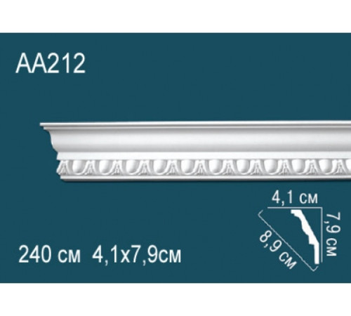 Карниз потолочный гибкий Perfect AA212F полиуретановый с рисунком AA212F