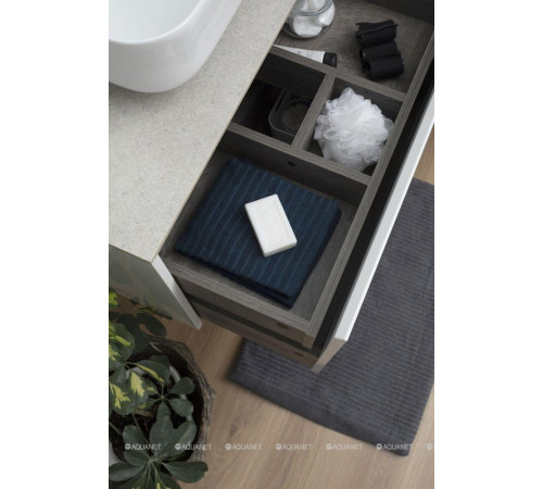 Тумба с раковиной Aquanet Nova Lite 75 1+1 ящик белый глянец 00245243
