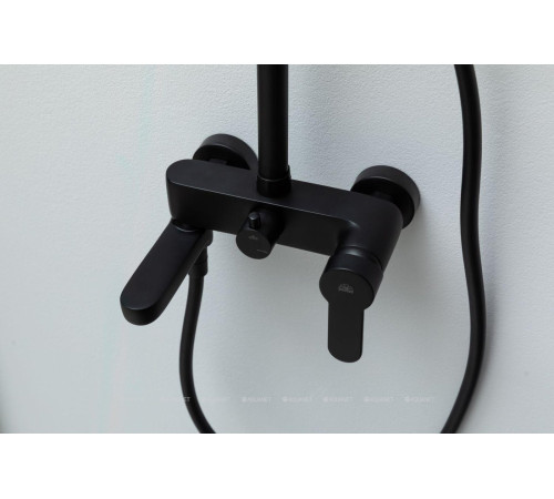 Душевая колонна Paffoni Blu ZCOL632NO телескопическая с изливом черный матовый