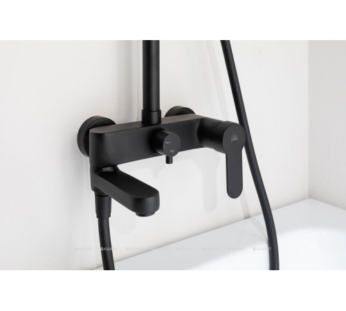 Душевая колонна Paffoni Blu ZCOL632NO телескопическая с изливом черный матовый