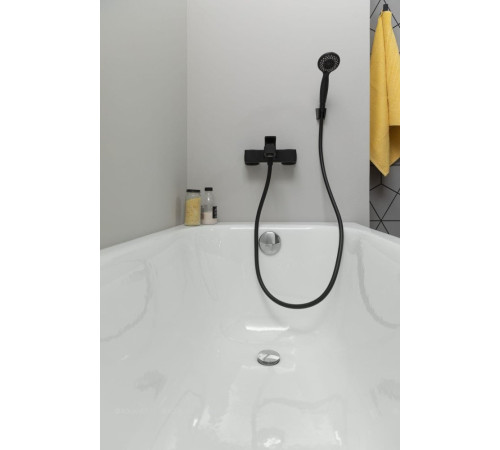 Душевой гарнитур Aquanet СЕТ3 лейка 3 режима шланг 150 см черный матовый AF000-07B