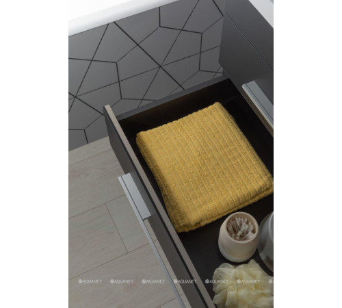 Тумба под раковину Aquanet Верона 90 New черный матовый 00272429