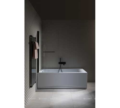 Шторка на борт ванны Allen Brau Priority 800x1500 мм Optiwhite черн. браш. ал. 3.31022.BBA