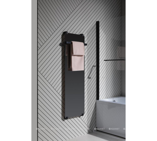 Шторка на борт ванны Allen Brau Priority 800x1500 мм Optiwhite черн. браш. ал. 3.31022.BBA