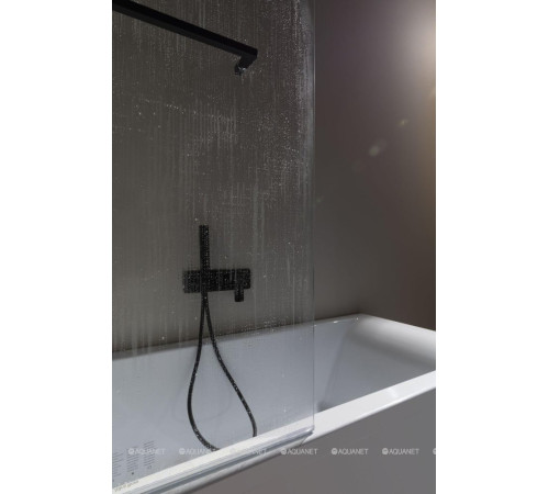 Шторка на борт ванны Allen Brau Priority 800x1500 мм Optiwhite черн. браш. ал. 3.31022.BBA