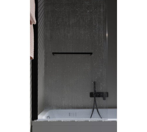 Шторка на борт ванны Allen Brau Priority 800x1500 мм Optiwhite черн. браш. ал. 3.31022.BBA