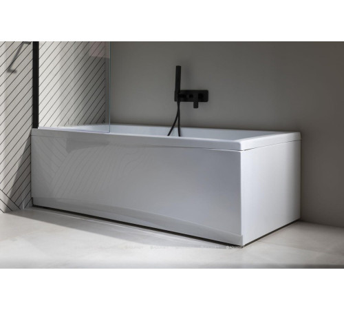 Шторка на борт ванны Allen Brau Priority 800x1500 мм Optiwhite черн. браш. ал. 3.31022.BBA