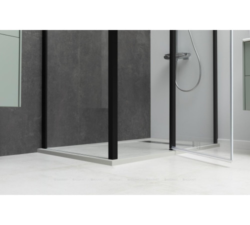 Душевое ограждение Allen Brau Priority 1000x1000 мм 8 мм черный браш 3.31030.BBA/3.31048.BBA