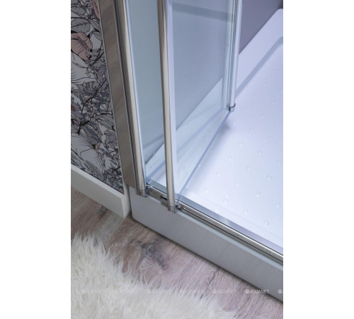 Душевая дверь в нишу Aquanet Alfa 800х2000 мм складная стекло прозрачное хром NAA6422