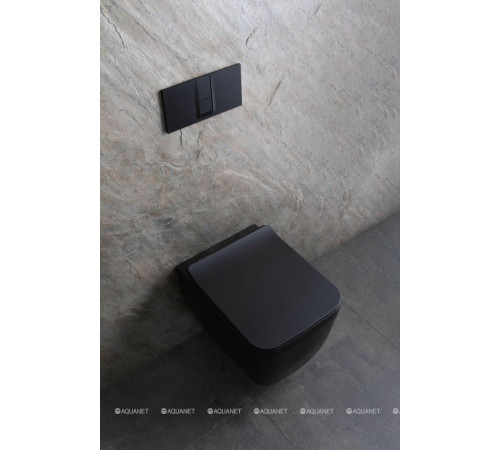 Унитаз подвесной Allen Brau LIBERTY 2 Rimless без сиденья 518х370 мм черный матовый 4.33007.31