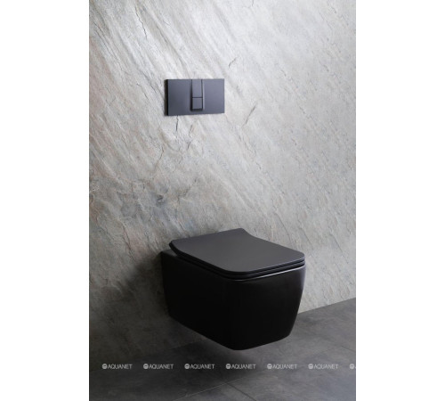 Унитаз подвесной Allen Brau LIBERTY 2 Rimless без сиденья 518х370 мм черный матовый 4.33007.31