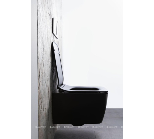 Унитаз подвесной Allen Brau LIBERTY 2 Rimless без сиденья 518х370 мм черный матовый 4.33007.31