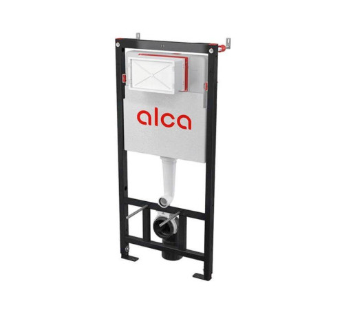 Инсталляция для унитаза Alcaplast AM101/1120 с кнопкой M670 белая и шумоизоляцией AM101/1120-4:1 RU M670-0001