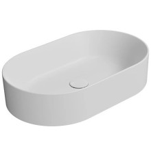 Раковина накладная GSI KUBE X 945809 600х370 мм белый матовый 945809