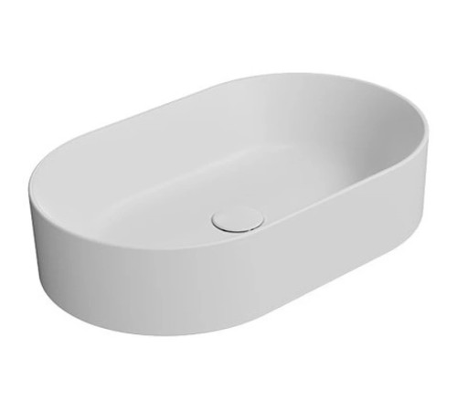 Раковина накладная GSI KUBE X 945809 600х370 мм белый матовый 945809