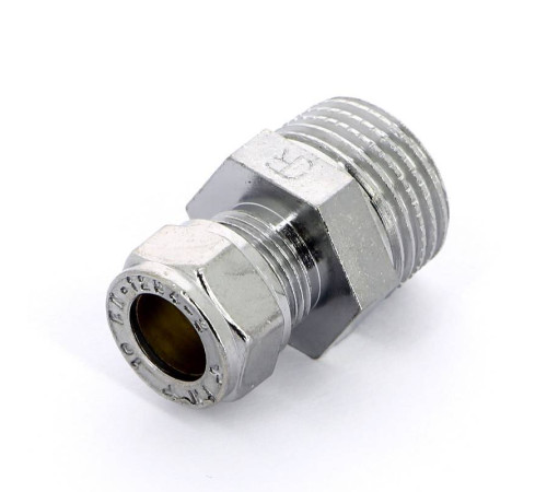 Муфта обжимная Tiemme хромированная 10х1/2 НР 1130024