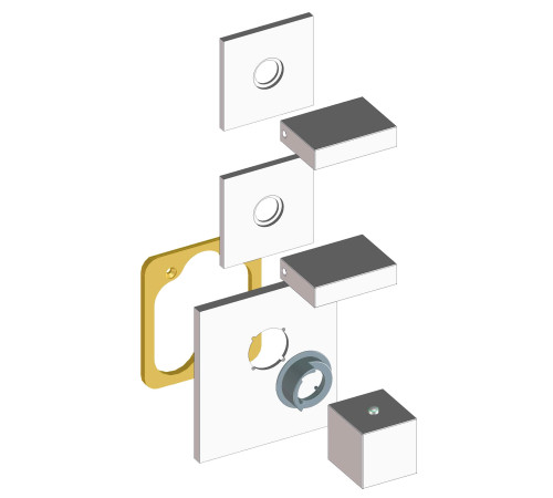 Смеситель для душа термостатический Bossini Rectangular High-Flow внешняя часть хром Z033203.030