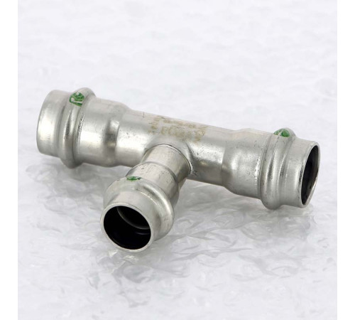 Тройник пресс Viega Sanpress Inox 18x15x18 мм нержавеющая сталь 435929