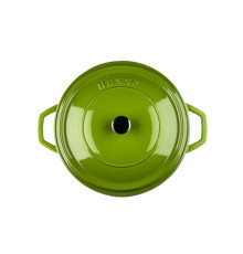 Кастрюля низкая Hascevher Y KT 28 см зеленая A892828