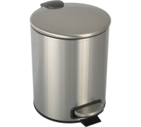 Ведро с крышкой напольное Boheme Uno 5 л никель матовый 10426-NB