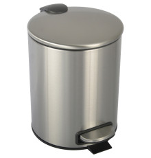 Ведро с крышкой напольное Boheme Uno 5 л никель матовый 10426-NB