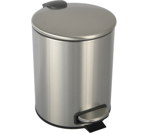 Ведро с крышкой напольное Boheme Uno 5 л никель матовый 10426-NB