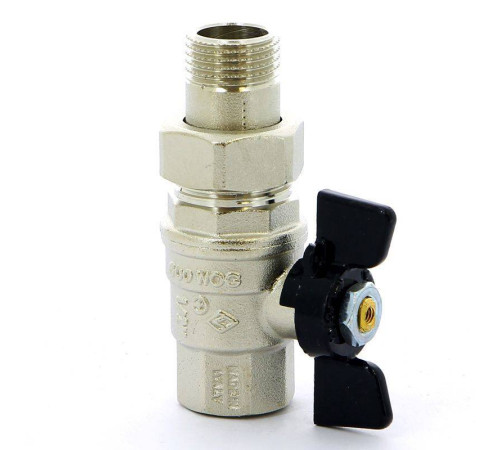 Кран шаровой Bugatti Oregon 1/2 НВ со сгоном бабочка 03220027