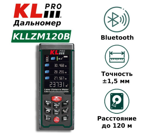 Лазерный дальномер KLPRO KLLZM120B 120 м Bluetooth