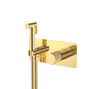 Гигиенический душ со смесителем Boheme Stick Linea встраиваемый золото 127-GG.3