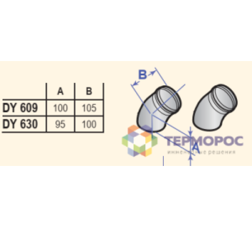 Колено дымохода 45° De Dietrich DY609 80 мм алюминий (2 шт.) 84887609