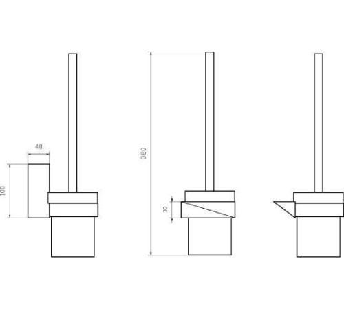 Ершик для унитаза подвесной Boheme New Venturo chrome 10319-CR