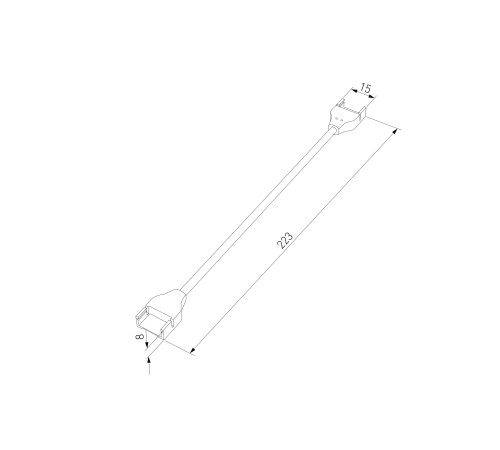 Коннектор для лент COB 24V 480Led 14W IP68 гибкий двусторонний 95132/00