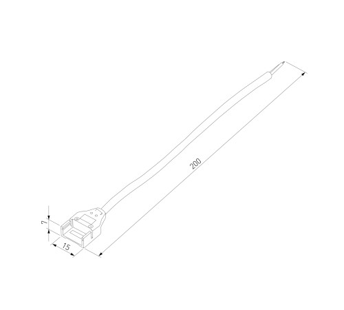 Коннектор для лент COB 24V 480Led 14W IP68 гибкий односторонний 95133/00