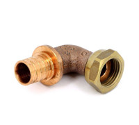 Угол с накидной гайкой надвижной Rehau Rautitan RX 20х1/2 бронза 1456413