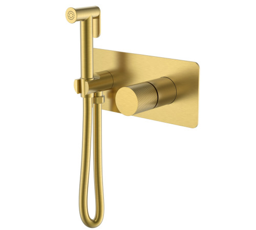Гигиенический душ со смесителем Boheme Stick Touch встраиваемый матовое золото 127-MG.2
