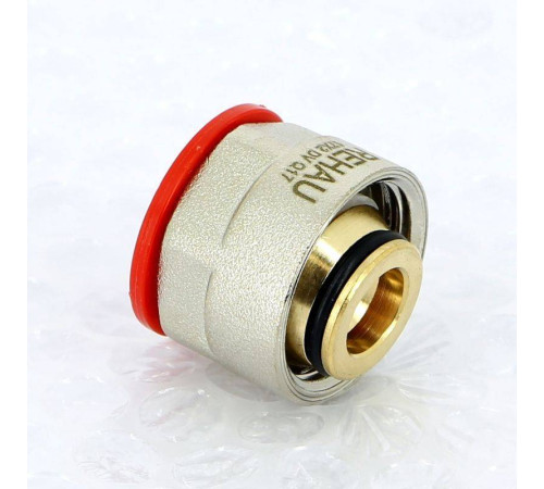 Соединитель обжимной REHAU RAUTHERM S 17x2.0 мм - 3/4 EK никелированный 250607