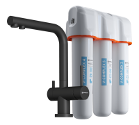 Комплект Omoikiri смеситель Nagano-P и фильтр pure drop Lite черный 4047.8028P