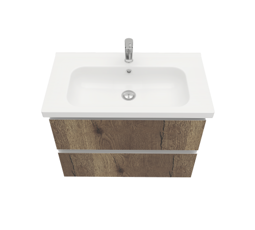 Тумба подвесная Laparet ELECTRA 80 под умывальник Creavit Ideal 80 дуб Рока LE-WCAB-80-222