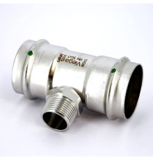 Тройник пресс-НР нержавеющая сталь Viega Sanpress Inox 54х1х54 мм 446031