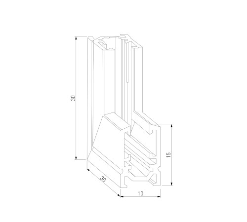 Коннектор угловой внутренний для накладного шинопровода Mini Magnetic 85180/00