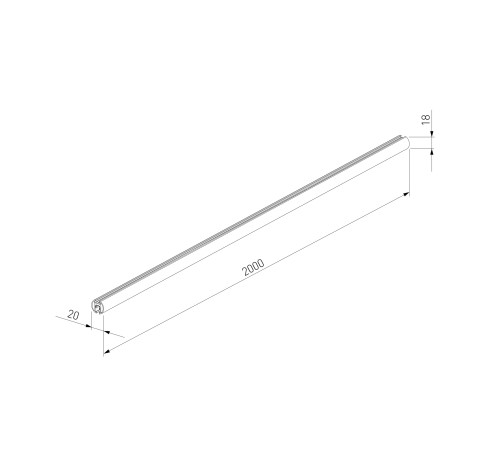 Mini Magnetic Шинопровод накладной Round черный 2м 85165/00