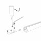 Mini Magnetic Шинопровод накладной Round черный 2м 85165/00