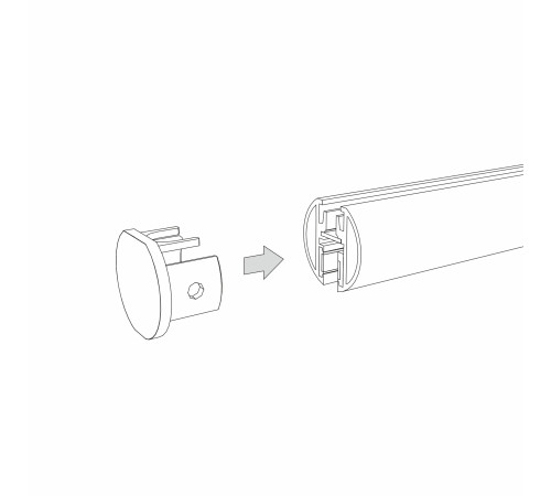 Mini Magnetic Шинопровод накладной Round черный 2м 85165/00