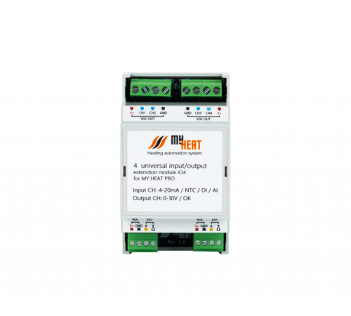 Блок расширения дискретно-аналоговых входов/выходов MyHeat IO4