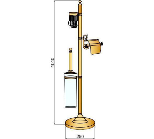 Стойка напольная Boheme Medici 25х25х104 см белый 10613