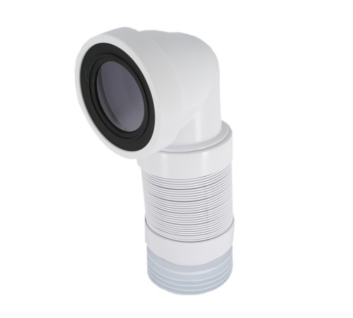 Труба фановая McAlpine гофрированная угловая 90° L=260-540 мм с манжетой 97-107/110 мм 508988