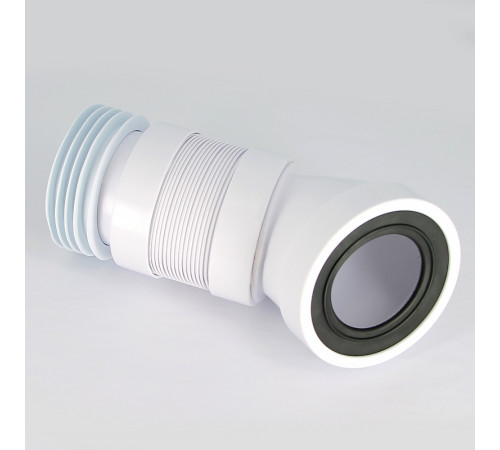 Труба фановая McAlpine гофрированная угловая 45° L=315-440 мм с манжетой 97-107/110 мм 508994