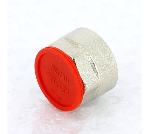 Соединитель обжимной REHAU RAUTHERM S 14x1.5 мм - 3/4 EK никелированный 246044