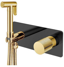 Гигиенический душ со смесителем Boheme Stick черный/золото 127-BG.2
