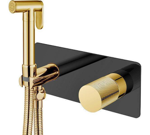 Гигиенический душ со смесителем Boheme Stick черный/золото 127-BG.2